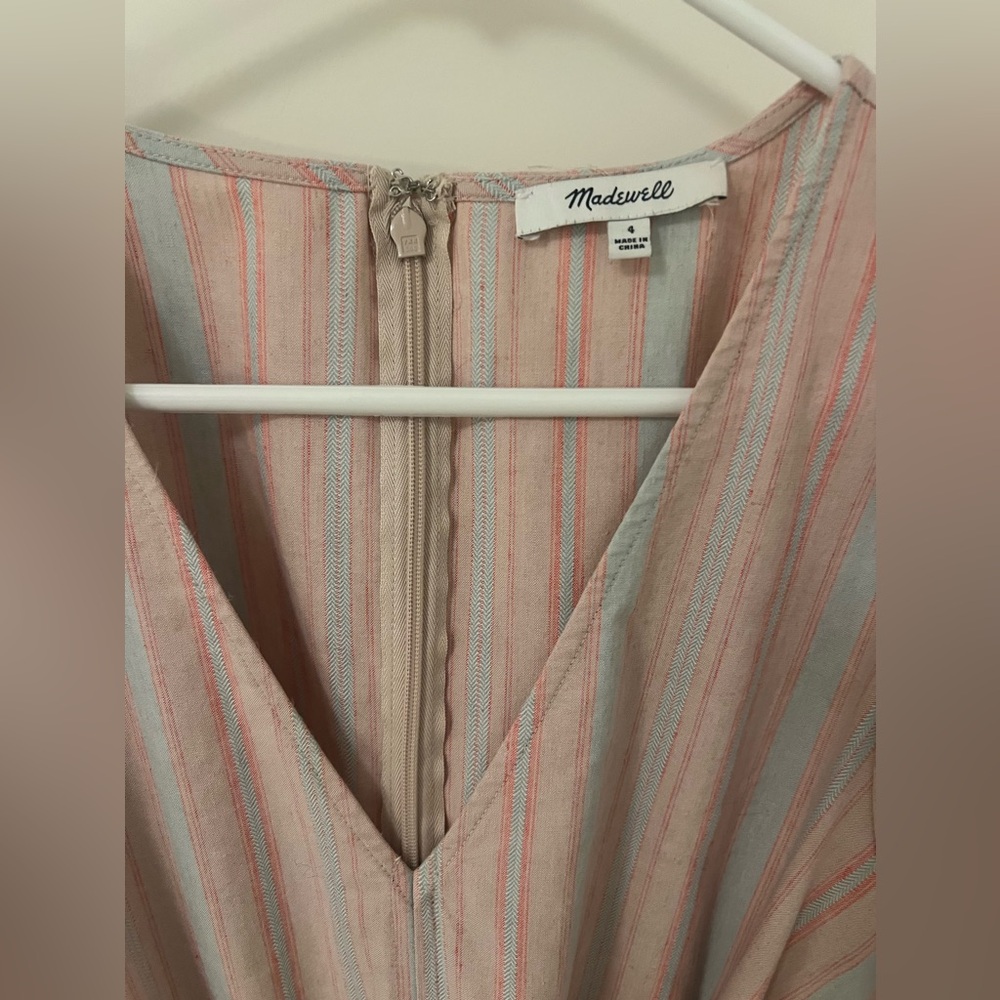 Madewell Striped puff sleeve jumpsuit - Picture 3 of 5